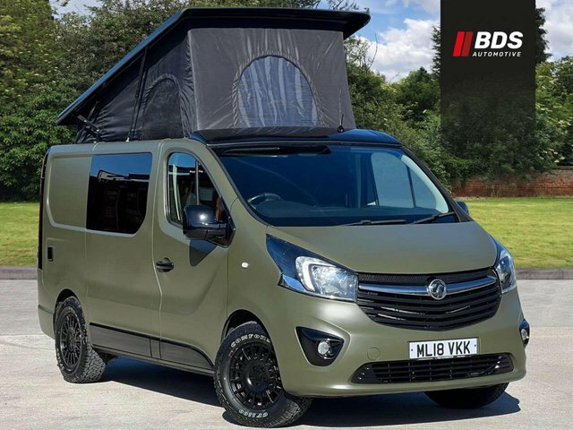 Vauxhall Vivaro Pop Top Fridgerock Roll Bed Kitchen Green