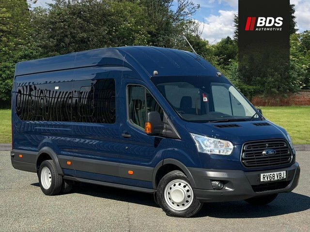 Ford Transit Custom 2.2 460 Trend L4 H3 17 Seats Euro 6 Ulez Blue