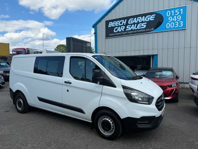 Ford Transit Custom 2021 2.0 300 Ecoblue Leader Crew Van Double Cab White