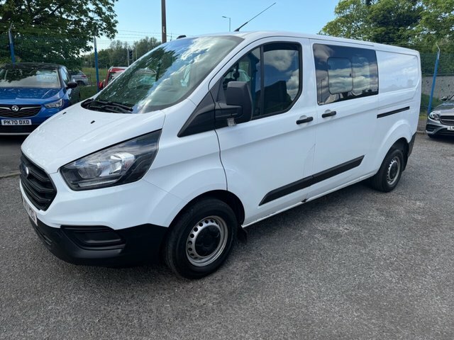 Ford Transit Custom 2021 2.0 300 Ecoblue Leader Crew Van Double Cab SK71YZG White #6