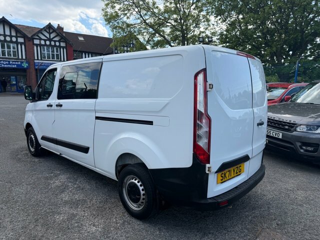 Ford Transit Custom 2021 2.0 300 Ecoblue Leader Crew Van Double Cab SK71YZG White #5