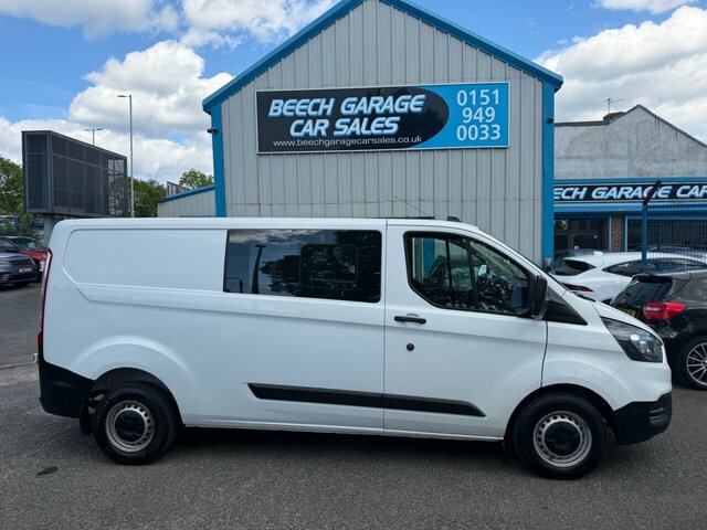 Ford Transit Custom 2021 2.0 300 Ecoblue Leader Crew Van Double Cab SK71YZG White #2