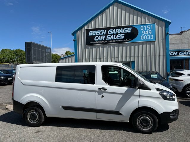 Ford Transit Custom 2022 2.0 300 Ecoblue Leader Crew Van Double Cab SM71BNO White #2
