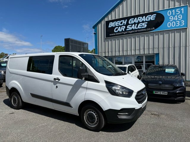 Ford Transit Custom 2022 2.0 300 Ecoblue Leader Crew Van Double Cab White