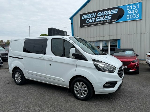 Ford Transit Custom 2022 2.0 300 Ecoblue Limited Crew Van Double Cab 5 White