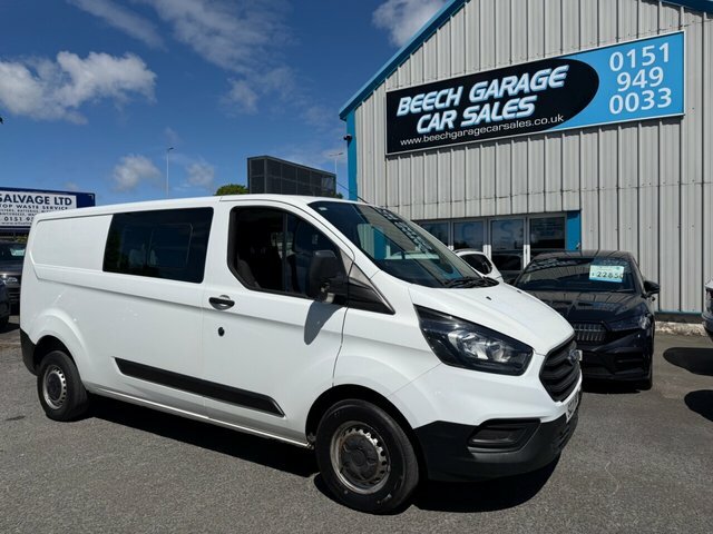 Ford Transit Custom 2021 2.0 300 Ecoblue Leader Crew Van Double Cab White