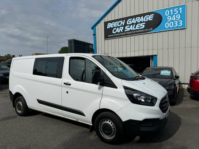 Ford Transit Custom 2021 2.0 300 Ecoblue Leader Crew Van Double Cab White