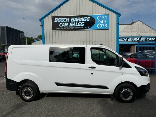 Ford Transit Custom 2021 2.0 300 Ecoblue Leader Crew Van Double Cab SK71YZM White #2
