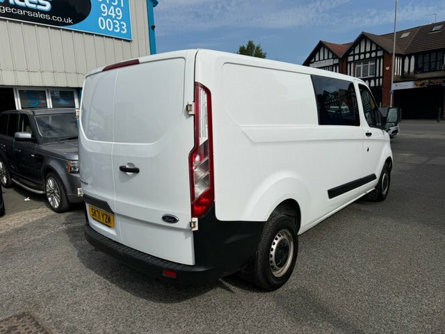 Ford Transit Custom 2021 2.0 300 Ecoblue Leader Crew Van Double Cab SK71YZM White #3