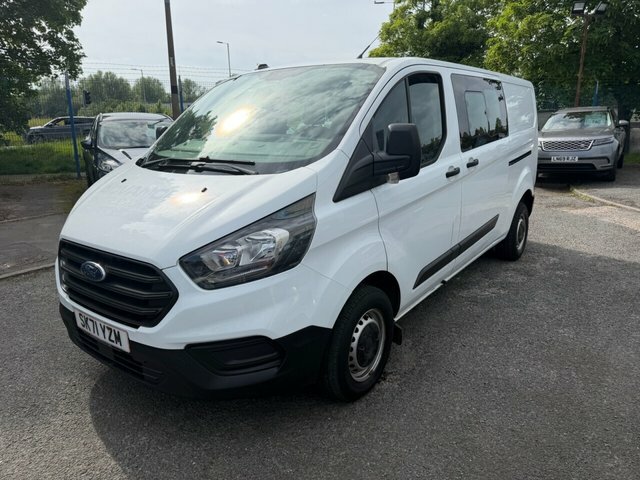 Ford Transit Custom 2021 2.0 300 Ecoblue Leader Crew Van Double Cab SK71YZM White #6