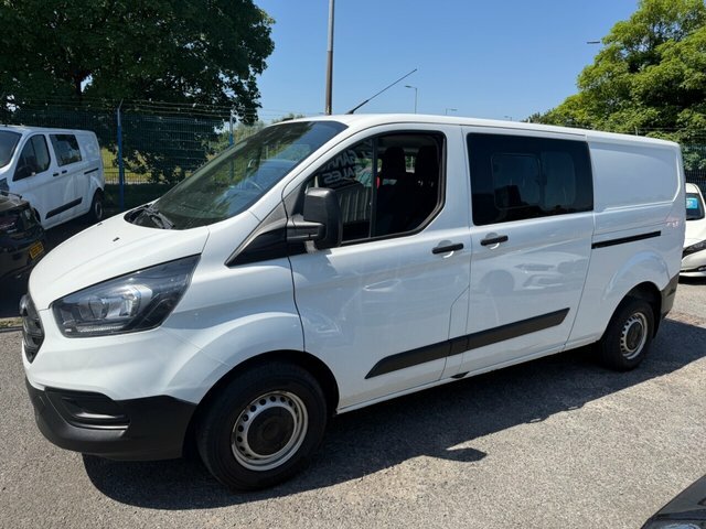 Ford Transit Custom 2022 2.0 300 Ecoblue Leader Crew Van Double Cab SM71BNL White #6