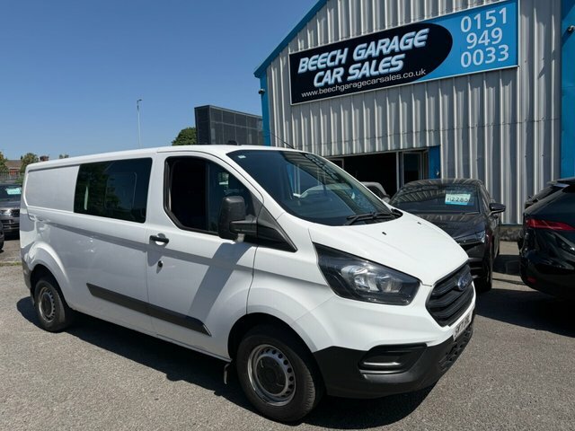 Ford Transit Custom 2022 2.0 300 Ecoblue Leader Crew Van Double Cab White