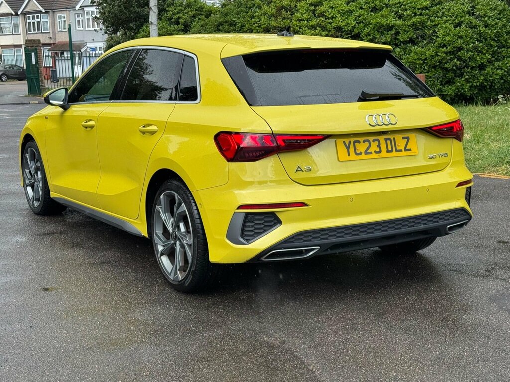 Audi A3 1.0 Tfsi 30 S Line Sportback S Tronic Euro 6 Ss YC23DLZ Yellow #4