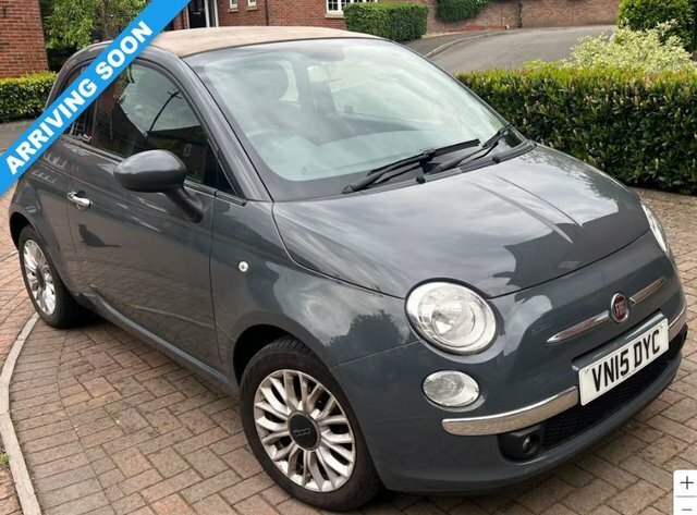 Fiat 500C 2015 1.2 Lounge Convertible Euro Grey