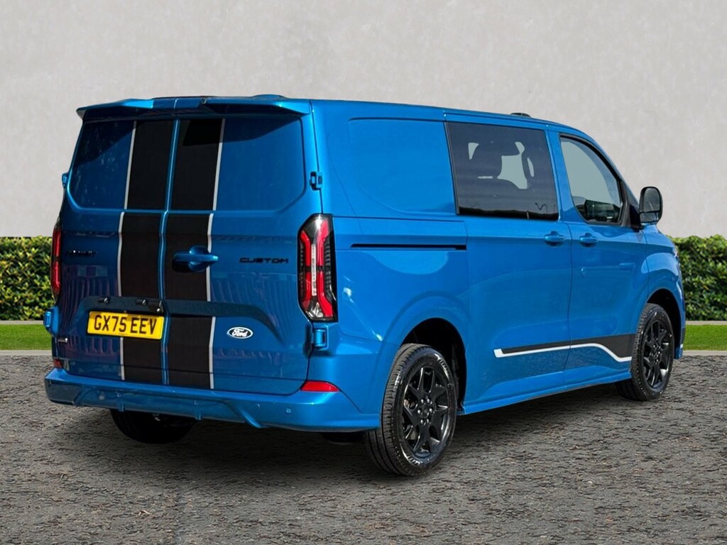 Ford Transit Custom Double Cab In Van 320 Swb N1 Sport 2.5 232Ps 1Spd GX75EEV Blue #3