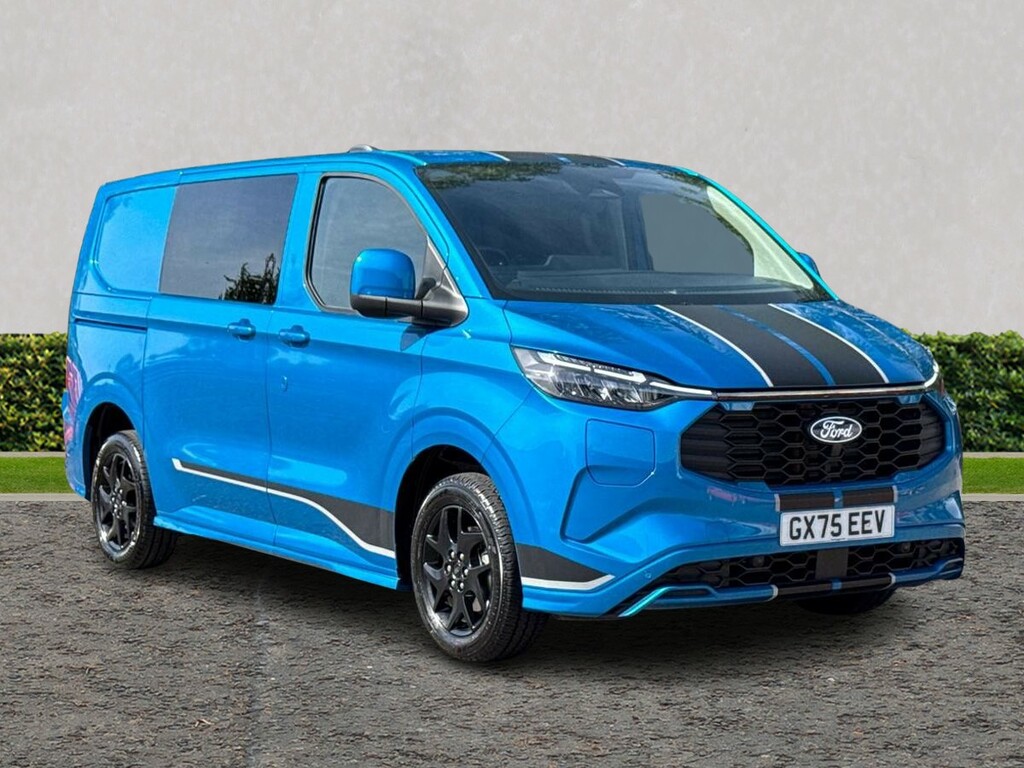 Ford Transit Custom Double Cab In Van 320 Swb N1 Sport 2.5 232Ps 1Spd Blue