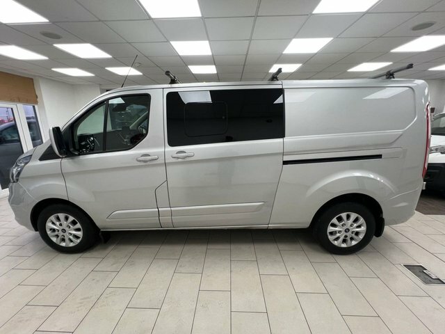 Ford Transit Custom 2.0 320 Ecoblue Limited Crew Van Double Cab Di BP68SHJ Silver #5