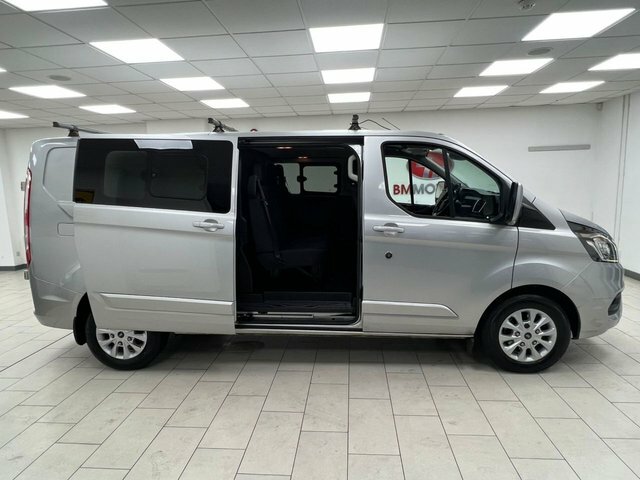 Ford Transit Custom 2.0 320 Ecoblue Limited Crew Van Double Cab Di BP68SHJ Silver #6