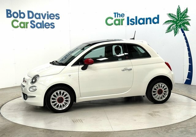 Fiat 500 Mhev Red Hatchback VX72KHD White #5