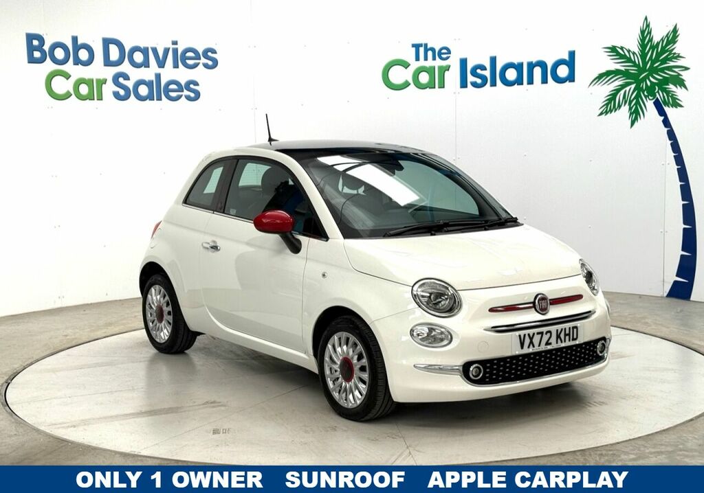 Fiat 500 Mhev Red Hatchback White