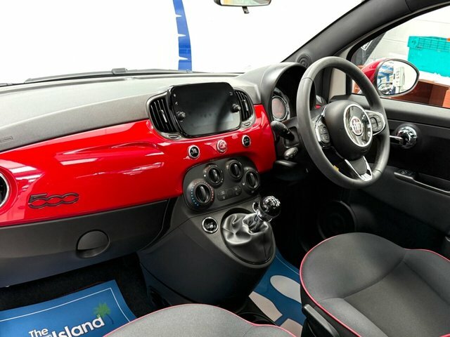 Fiat 500 Mhev Red Hatchback VX72KHD White #4