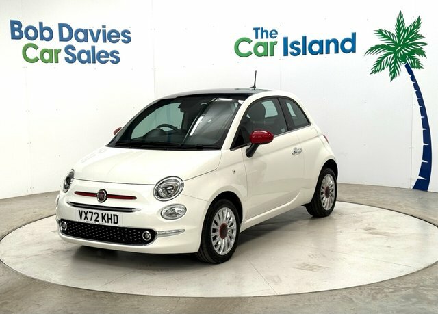 Fiat 500 Mhev Red Hatchback VX72KHD White #3