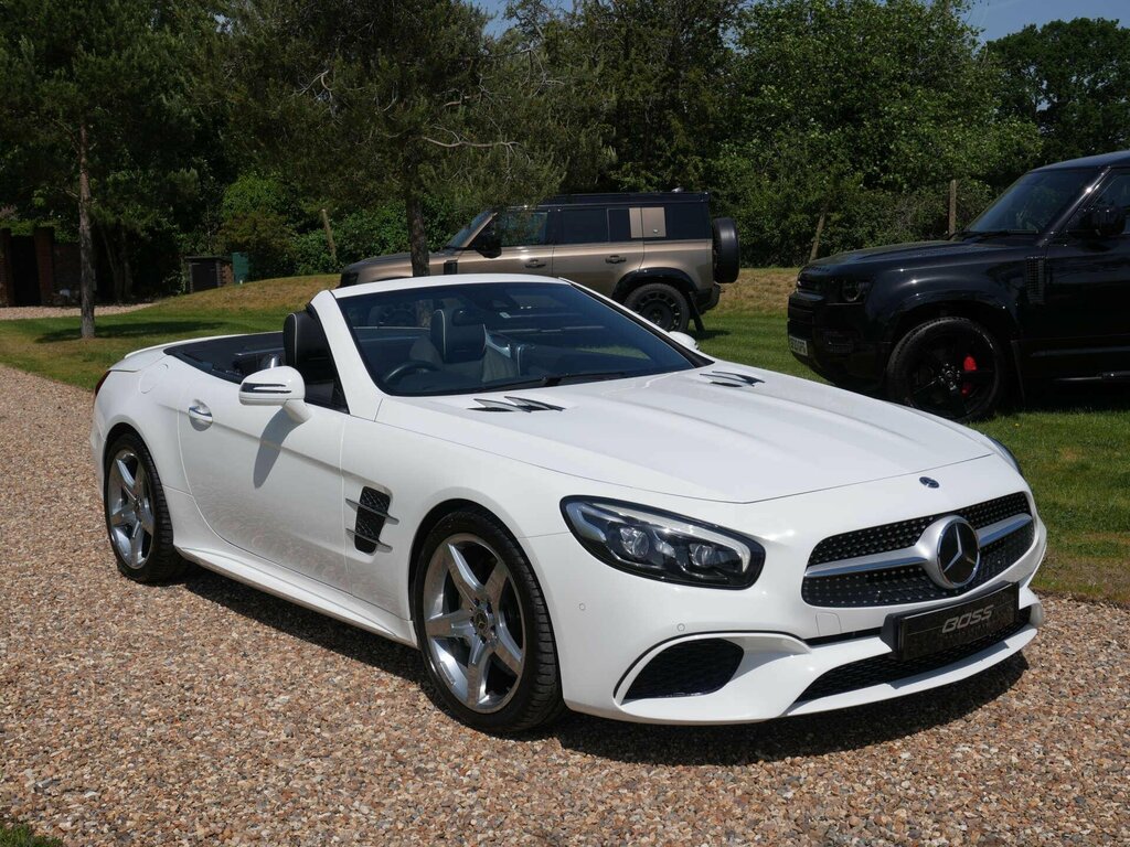 Mercedes-Benz SL Class 3.0 Sl400 V6 Amg Line Premium Convertible Pe White #3