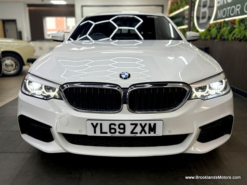 BMW 5 Series 520D Xdrive M Sport 7X Services, Sat Nav, Leather YL69ZXM White #5