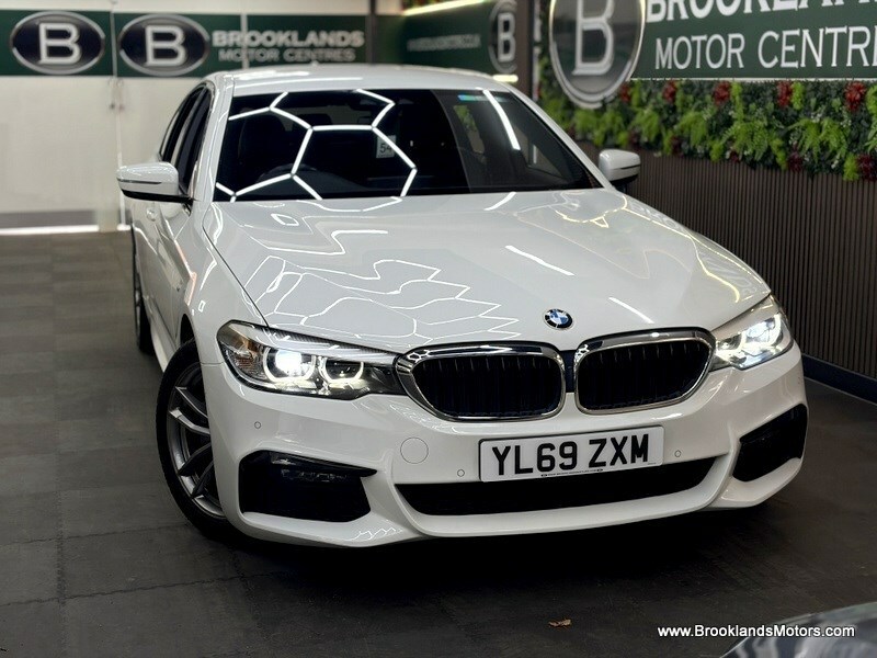 BMW 5 Series 520D Xdrive M Sport 7X Services, Sat Nav, Leather YL69ZXM White #2