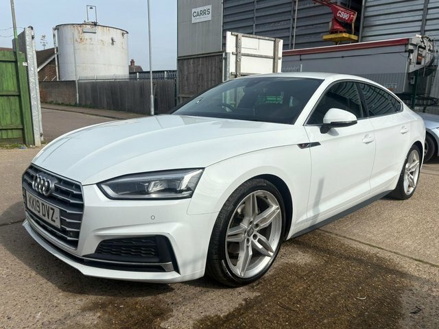 Audi A5 2.0 Tfsi 40 S Line Sportback S Tronic Euro 6 S S KK19DVZ White #3