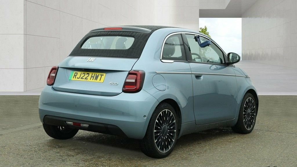 Fiat 500E C Convertible Blue #3