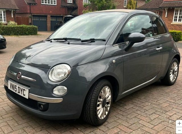 Fiat 500C 2015 1.2 Lounge Convertible Euro Grey #4