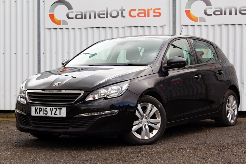 Peugeot 308 Hatchback 1.6 Hdi Active 2015 KP15YZT Black #2