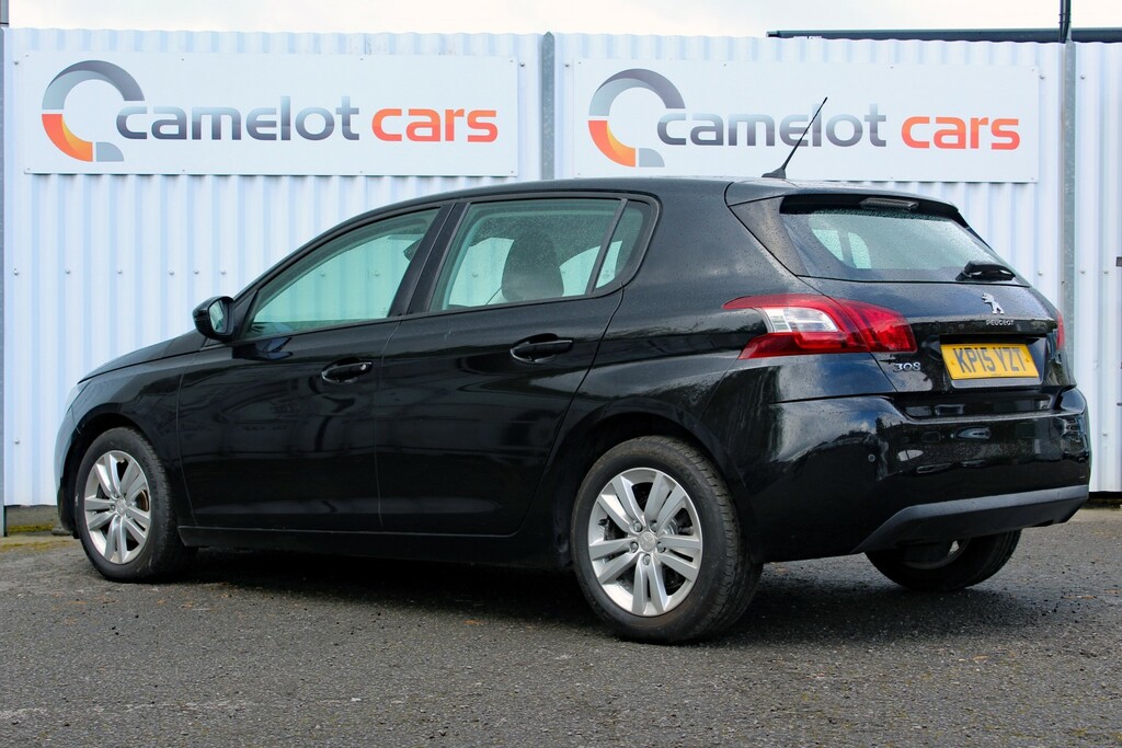 Peugeot 308 Hatchback 1.6 Hdi Active 2015 KP15YZT Black #6