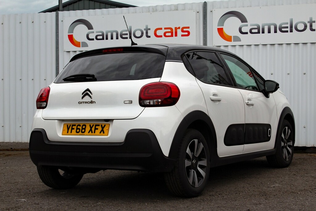 Citroen C3 Hatchback 1.2 Puretech Flair 2019 YF68XFX White #6