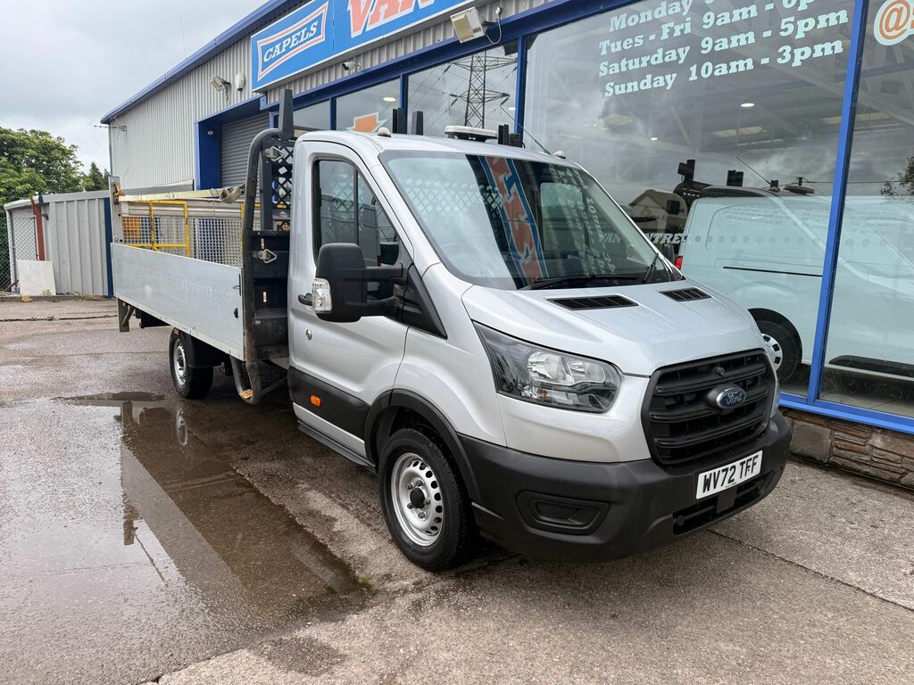 Ford Transit Custom 2.0 350 Ecoblue Hd Leader Flatbed Dropside Die WV72TFF Silver #6