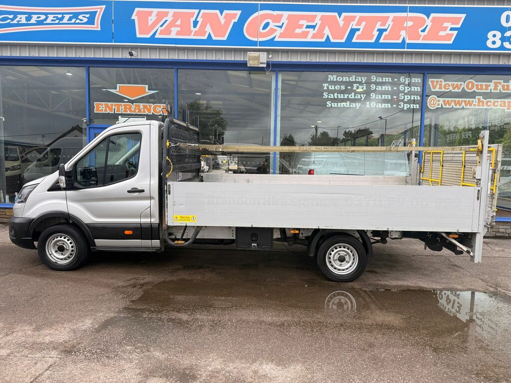 Ford Transit Custom 2.0 350 Ecoblue Hd Leader Flatbed Dropside Die WV72TFF Silver #3