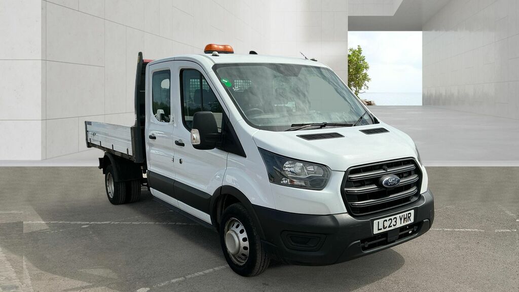 Ford Transit Custom 2.0 350 Ecoblue Leader Double Cab Tipper Diese LC23YHR White #2