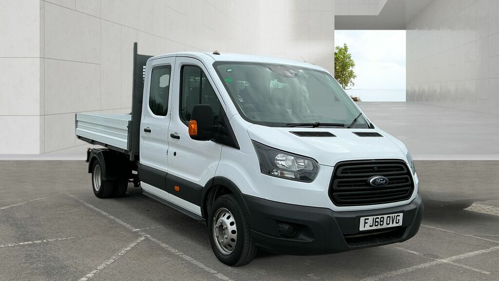 Ford Transit Custom 2.0 350 Ecoblue Double Cab Tipper Manua FJ68OVG White #2
