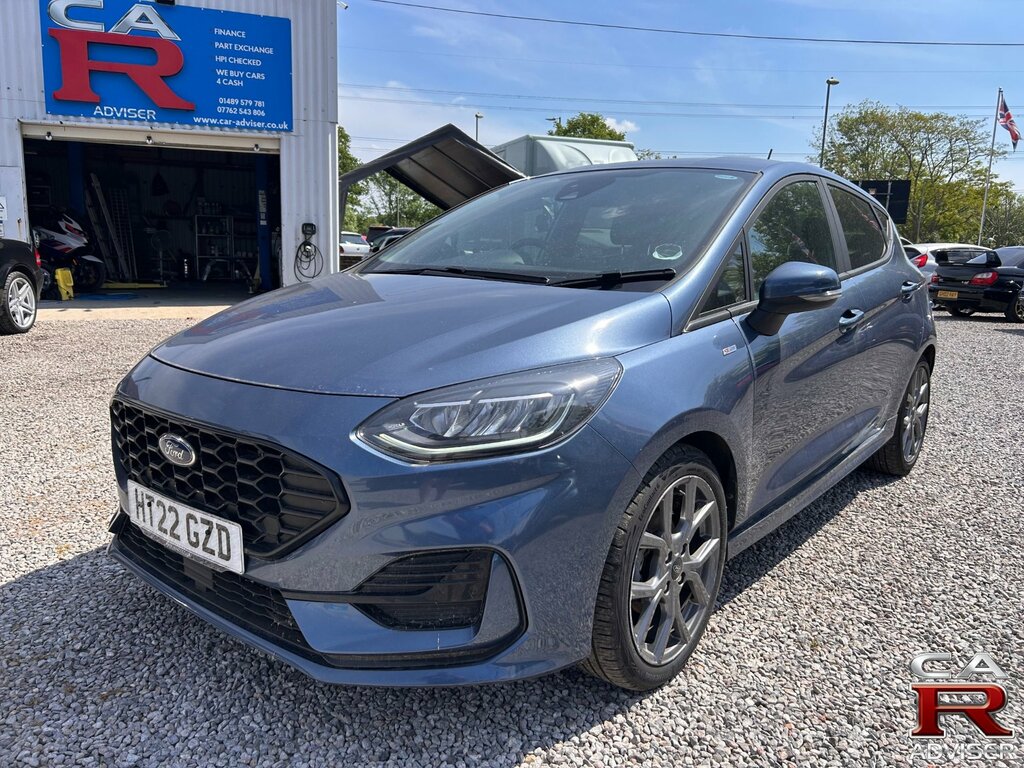 Ford Fiesta 1.0T Ecoboost St-line Hatchback HT22GZD Blue #3