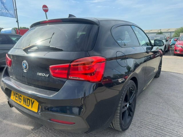 BMW 1 Series 120D M Sport Hatchback YE16NDY Black #4