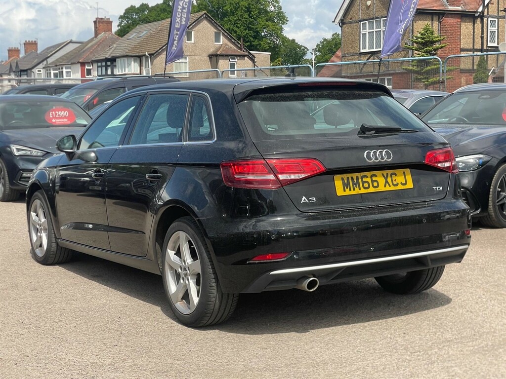 Audi A3 1.6 Tdi Sport Sportback S Tronic Euro 6 Ss MM66XCJ Black #6