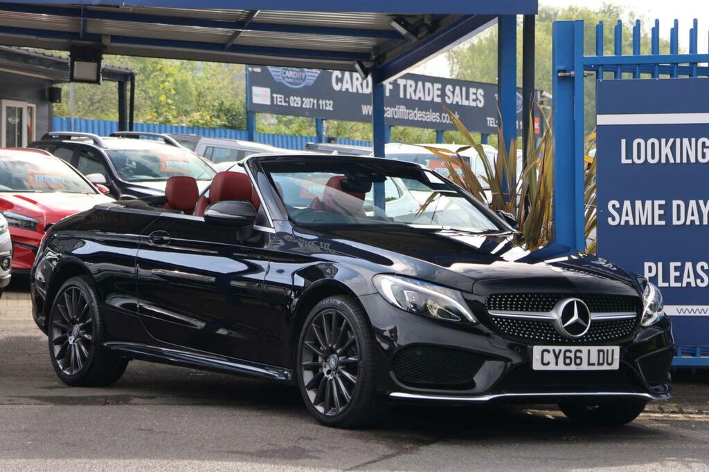 Mercedes-Benz C Class 2.1 C220d Amg Line Cabriolet G-tronic 4Matic Euro CY66LDU Black #2