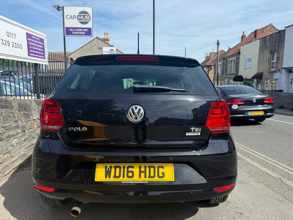 Volkswagen Polo 1.2 Tsi Bluemotion Tech Match Hatchback WD16HDG Black #4