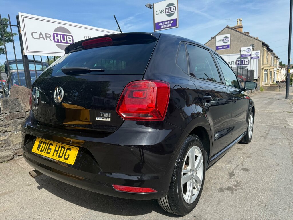 Volkswagen Polo 1.2 Tsi Bluemotion Tech Match Hatchback WD16HDG Black #3