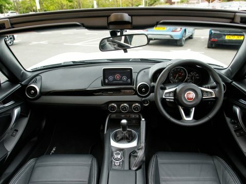 Fiat 124 Spider Convertible White #3