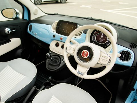 Fiat 500 Convertible KT68KKD Blue #4