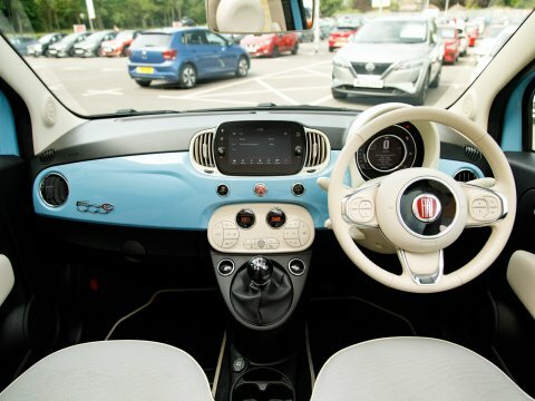 Fiat 500 Convertible KT68KKD Blue #3