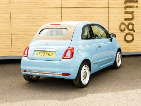 Fiat 500 Convertible KT68KKD Blue #2