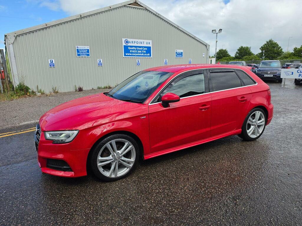 Audi A3 Hatchback 2.0 Tdi S Line Sportback Euro 6 Ss VE66FXK Red #3